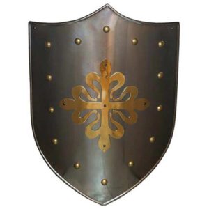 Escudo Medieval Cruz Orden de Calatrava Latón