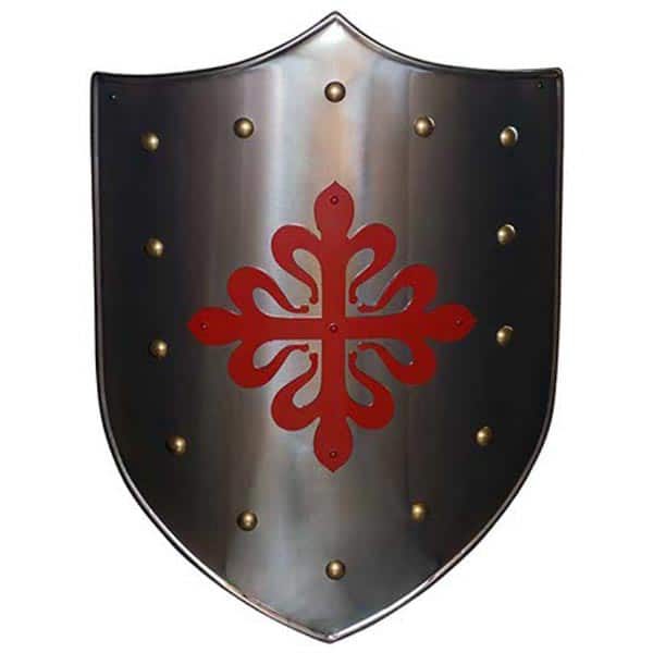 Escudo Medieval Cruz Orden de Calatrava Roja