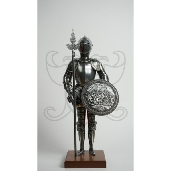 Armadura mini caballero medieval con armadura y rodela