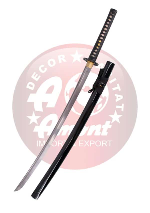 Katana en acero de Damasco (funcional) - Imagen 2