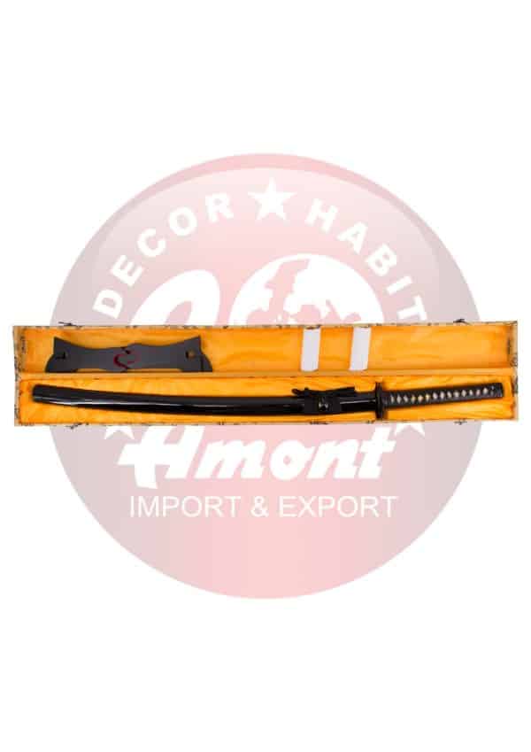 Katana en acero de Damasco (funcional) - Imagen 4